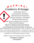 Orange & Cranberry — CLP safety label