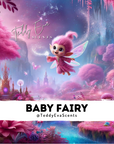 Baby Fairy Teddy Pot - custom blended baby powder and snow fairy wax melt