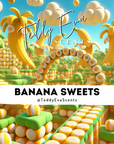 "Our Banana Sweets wax melt captures the unmistakable scent of classic foam banana candies. With a creamy, candy-like banana aroma and a hint of vanilla sweetness, this fragrance is both nostalgic and comforting. Perfect for adding a touch of fun and warmth to your home!"