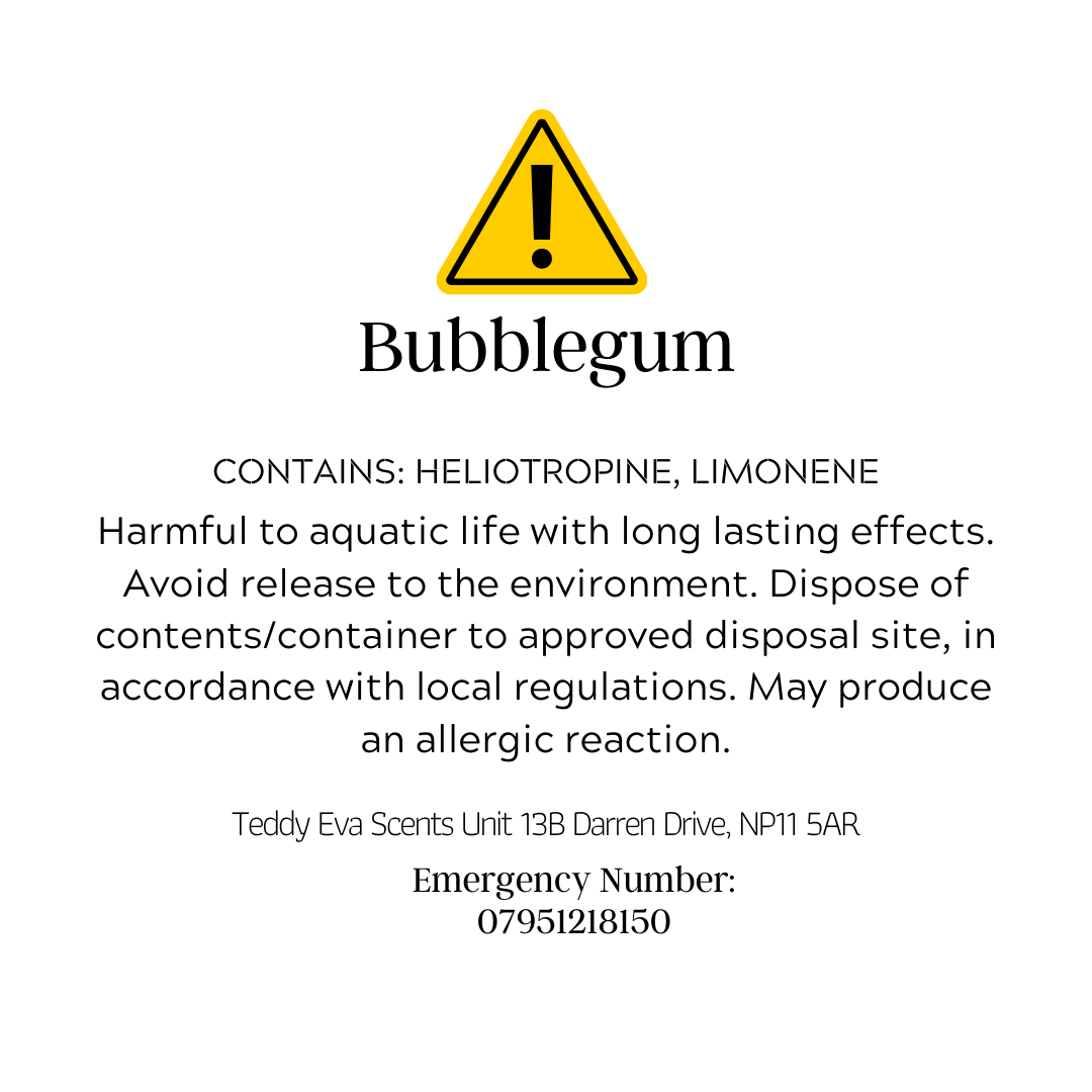 Bubblegum — CLP safety label