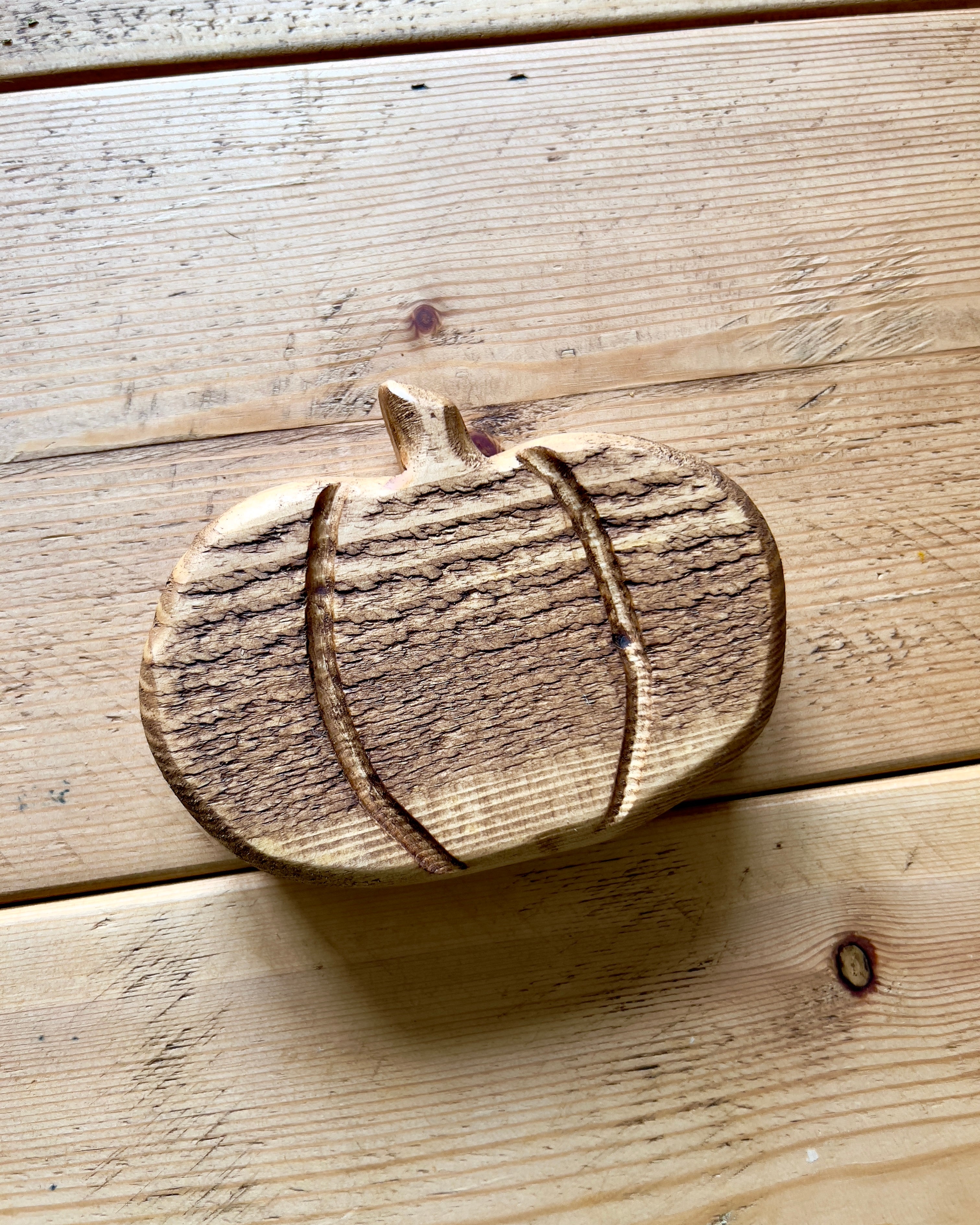 Wooden Pumpkin - Medium Oak