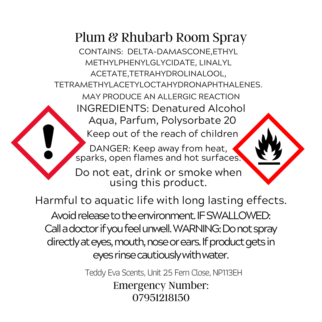 Dark Plum & Rhubarb 150ml Room Spray