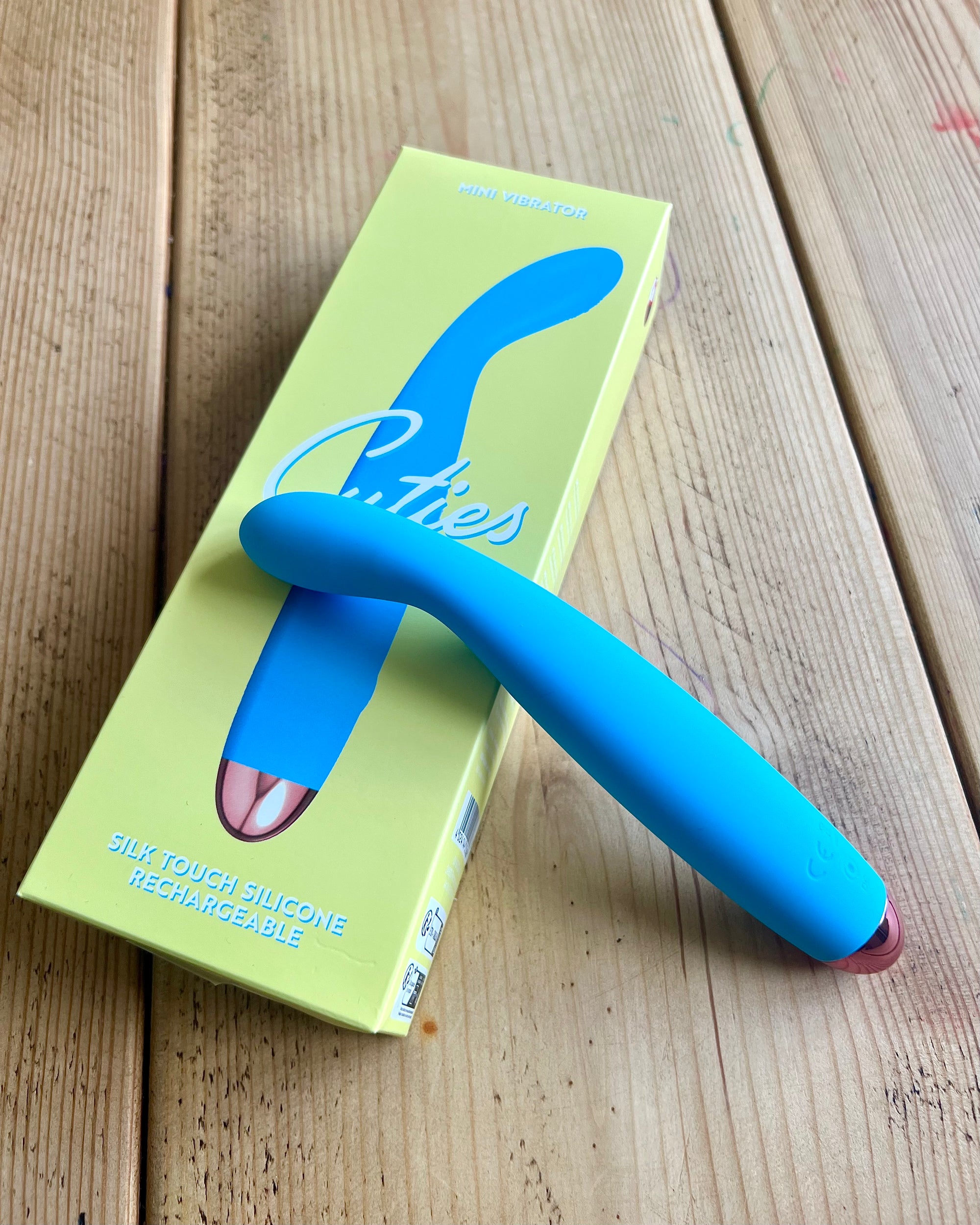 Cuties Silk Touch Rechargeable Mini Vibrator Blue