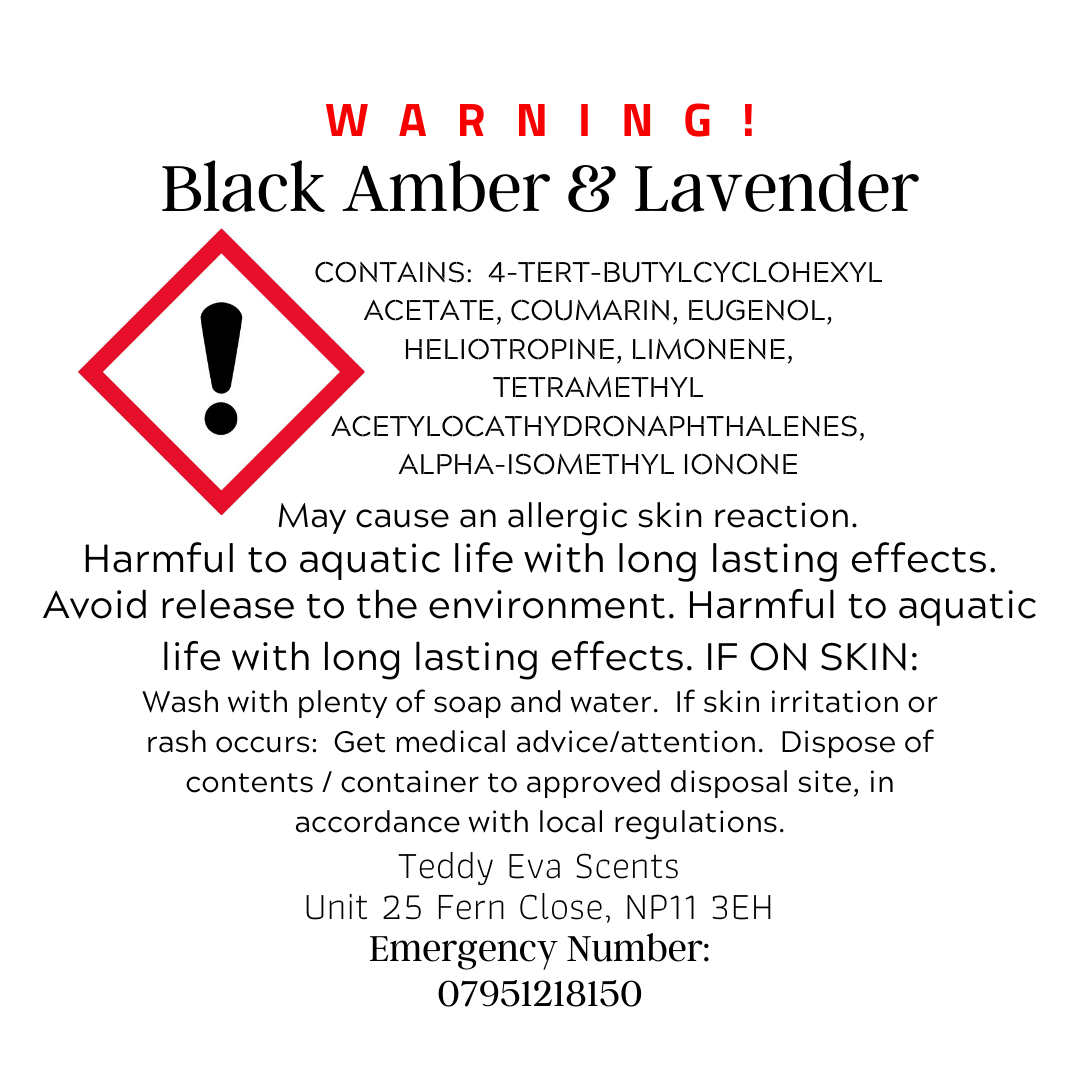 Black Amber & Lavender Teddy Clamshell
