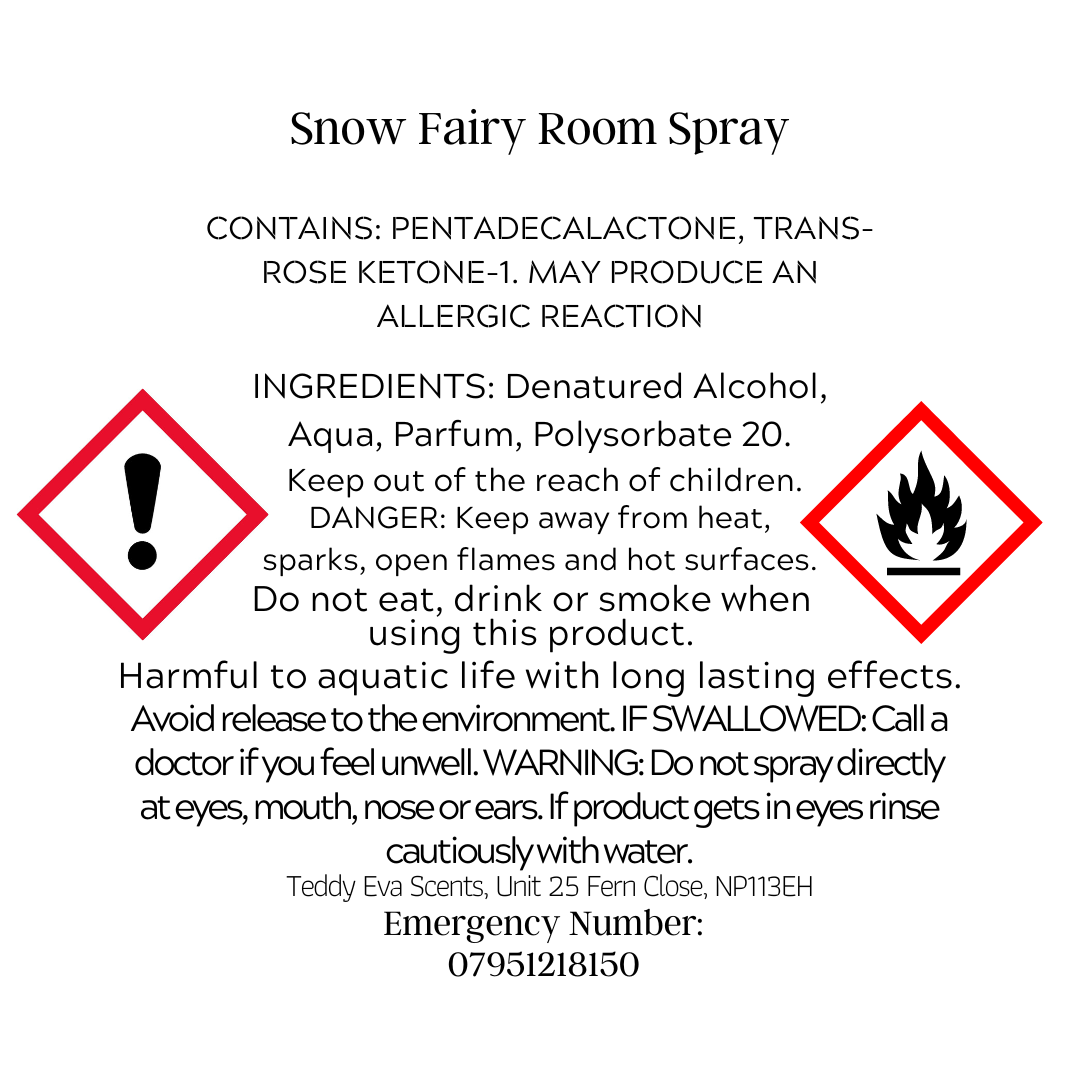 Tylwyth Teg Eira (Snow Fairy) 150ml Room Spray